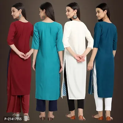 Fancy Crepe Kurtis for Women Pack Of 4-thumb2