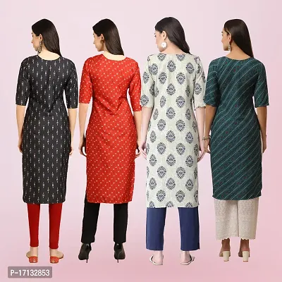 Women Stylish Crepe Printed Straight Kurta-thumb2