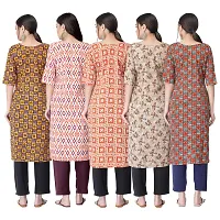 New Crepe Printed Kurtis Combo For Women Pack Of 5-thumb1