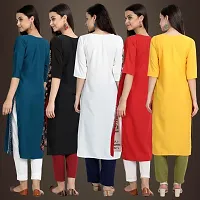 Fancy Crepe Kurtis For Women Pack Of 5-thumb1