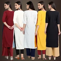 Fancy Crepe Kurtis For Women Pack Of 5-thumb1