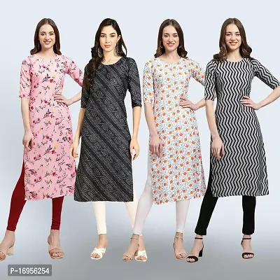 Women Stylish Crepe Straight Kurta