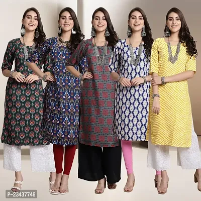 Fancy Crepe Kurtis For Women Pack Of 5