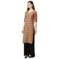 Women Crepe Digital Printed Straight Kurti  Pack of 3-thumb3