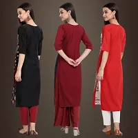 Fancy Crepe Kurtis for Women Pack Of 3-thumb1