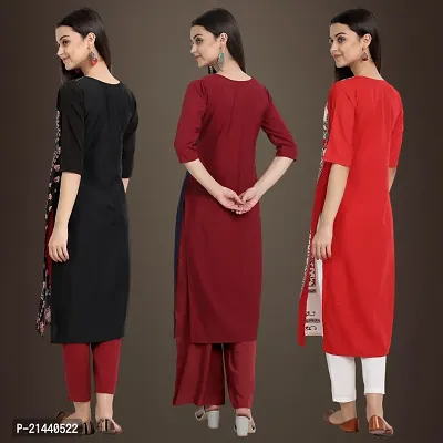 Fancy Crepe Kurtis for Women Pack Of 3-thumb2