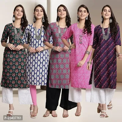 Fancy Crepe Kurtis For Women Pack Of 5