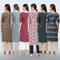 Women Stylish Crepe Printed Straight Kurta Combo-thumb1