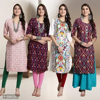 Fancy Crepe Kurtis for Women Pack Of 4-thumb0