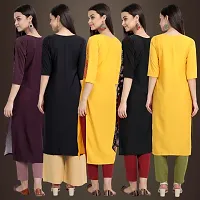 Fancy Crepe Kurtis For Women Pack Of 5-thumb1