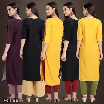 Fancy Crepe Kurtis For Women Pack Of 5-thumb2