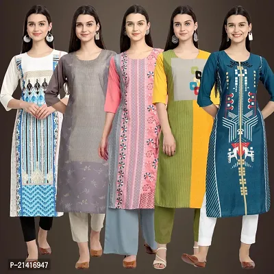 Fancy Crepe Kurtis For Women Pack Of 5