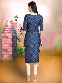 Fancy Crepe Printed Stitched Kurta For Women-thumb2