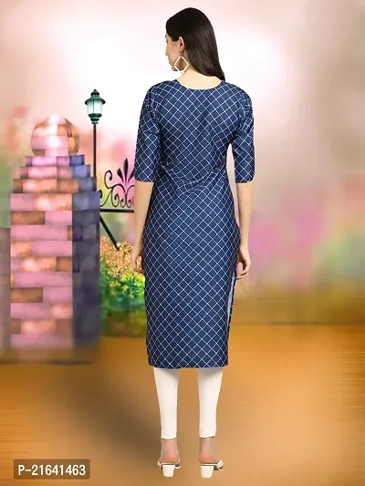 Fancy Crepe Printed Stitched Kurta For Women-thumb3