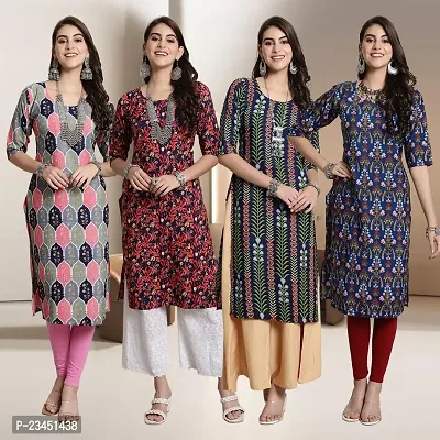 Fancy Crepe Kurtis for Women Pack Of 4