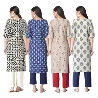 New Crepe Combo Printed Kurtis For Women Pack Of 4-thumb1