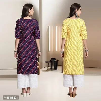 Fancy Rayon Kurtis For Women Pack Of 2-thumb2