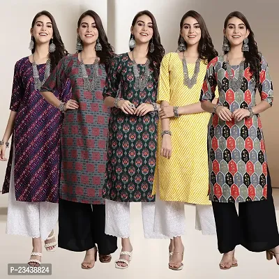 Fancy Crepe Kurtis For Women Pack Of 5