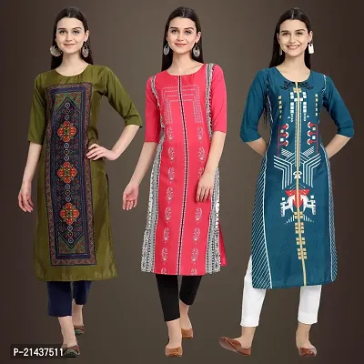 Fancy Crepe Kurtis for Women Pack Of 3