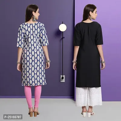 Fancy Crepe Kurtas For Women Pack Of 2-thumb2