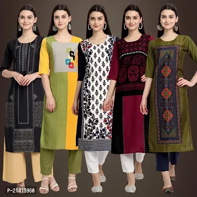 Fancy Crepe Kurtis For Women Pack Of 5