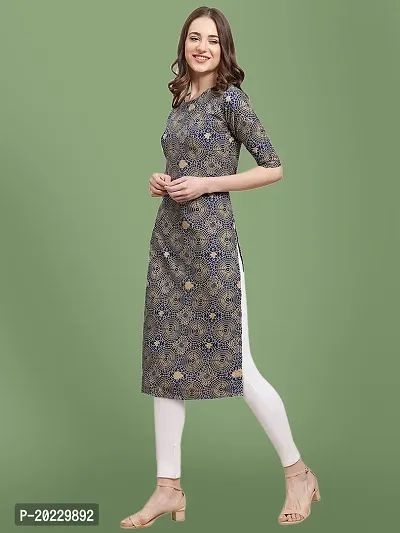 Stylish Crepe Printed Kurti For Women-thumb2