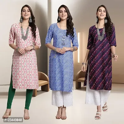 Fancy Rayon Kurtis For Women Pack Of 3