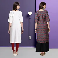 Fancy Crepe Kurtas For Women Pack Of 2-thumb1