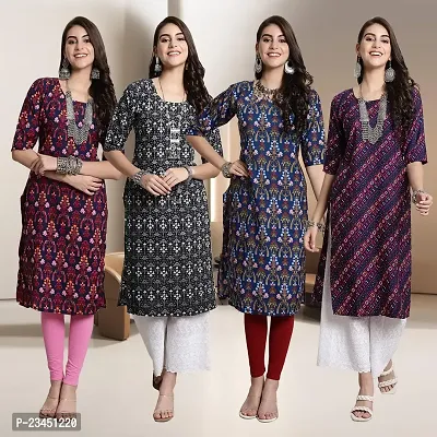 Fancy Crepe Kurtis for Women Pack Of 4-thumb0