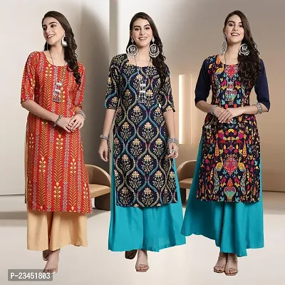 Fancy Rayon Kurtis For Women Pack Of 3