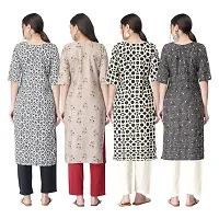 New Crepe Combo Printed Kurtis For Women Pack Of 4-thumb1