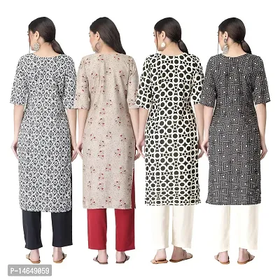 New Crepe Combo Printed Kurtis For Women Pack Of 4-thumb2