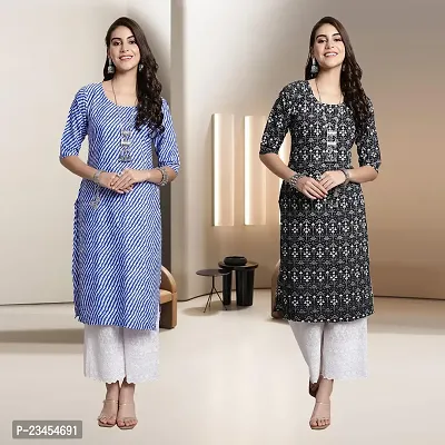 Fancy Rayon Kurtis For Women Pack Of 2