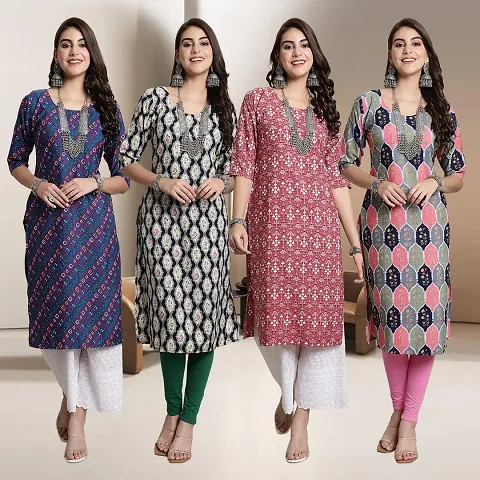 Fancy Crepe Kurtis for Women Pack Of 4