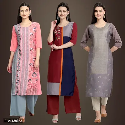 Fancy Crepe Kurtis for Women Pack Of 3