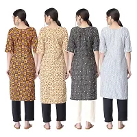 New Crepe Combo Printed Kurtis For Women Pack Of 4-thumb1