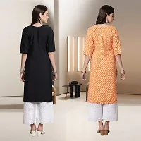 Fancy Rayon Kurtis For Women Pack Of 2-thumb1