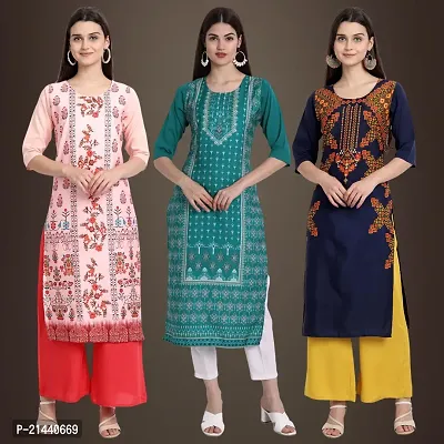 Fancy Crepe Kurtis for Women Pack Of 3