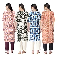 New Crepe Combo Printed Kurtis For Women Pack Of 4-thumb1