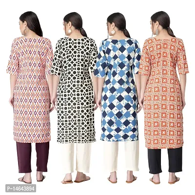 New Crepe Combo Printed Kurtis For Women Pack Of 4-thumb2