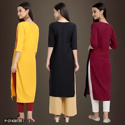 Fancy Crepe Kurtis for Women Pack Of 3-thumb2