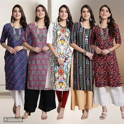 Fancy Crepe Kurtis For Women Pack Of 5