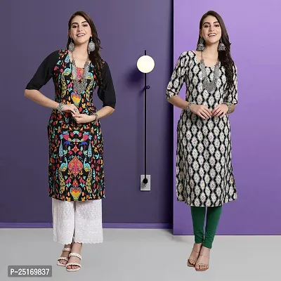 Fancy Crepe Kurtas For Women Pack Of 2