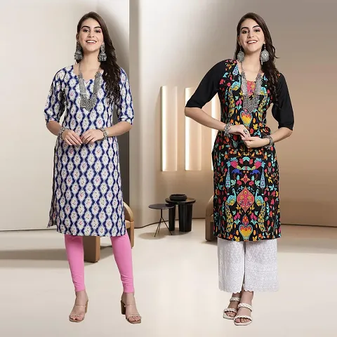 Fancy Rayon Kurtis For Women Pack Of 2