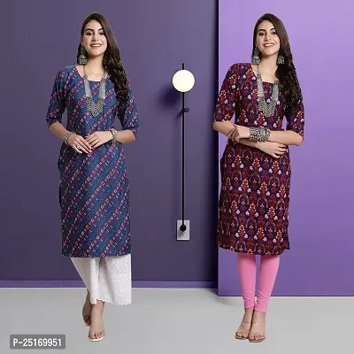 Fancy Crepe Kurtas For Women Pack Of 2