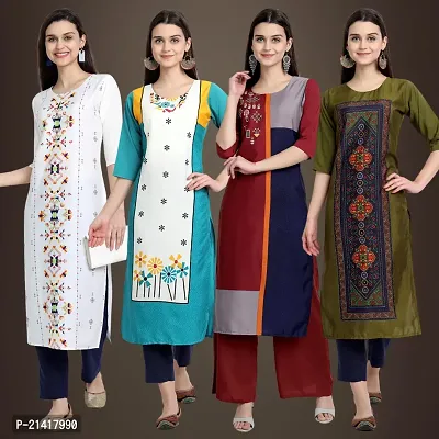 Fancy Crepe Kurtis for Women Pack Of 4-thumb0