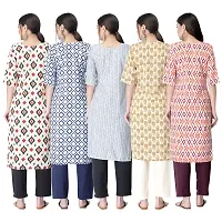 New Crepe Printed Kurtis Combo For Women Pack Of 5-thumb1