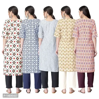 New Crepe Printed Kurtis Combo For Women Pack Of 5-thumb2