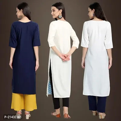 Fancy Crepe Kurtis for Women Pack Of 3-thumb2