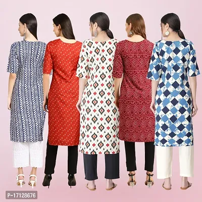 Women Stylish Crepe Printed Straight Kurta-thumb2